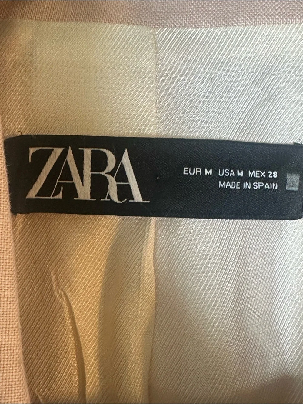 ZARA 2Piece Linen Wide Keg Pants and One Button Blazer Pant set, Medium